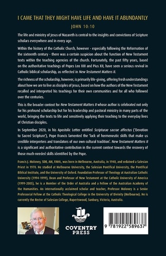 New Testament Matters Biblical and Theological Essays - Two