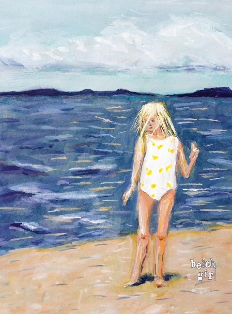 Beach Girl: Large Blank Notebook