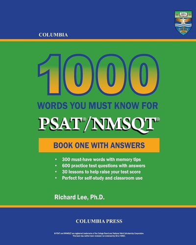 Columbia 1000 Words You Must Know for Psat/Nmsqt Book One with Answers
