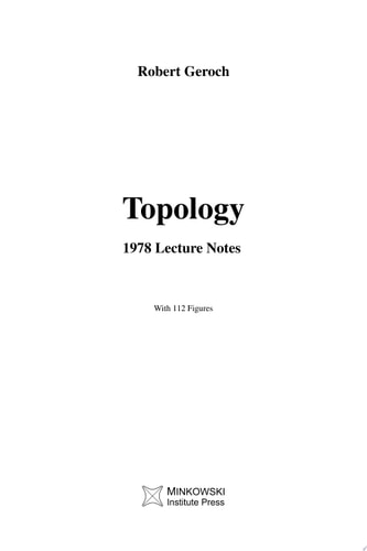 Topology 1978 Lecture Notes