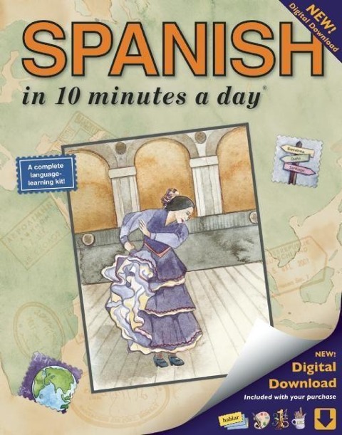 Spanish in 10 Minutes a Day: Language Course for Beginning and Advanced Study. Includes Workbook, Flash Cards, Special Labels, Menu Guide, Software, Glossary, and Phrase Guide. Grammar. Bilingual Books, Inc. (Publisher)