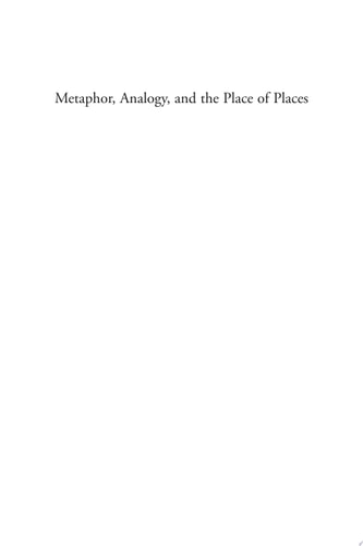Metaphor, Analogy, and the Place of Places Where Religion and Philosophy Meet
