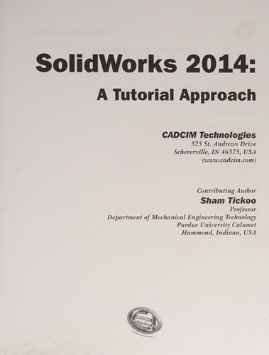 Solidworks 2014 A Tutorial Approach