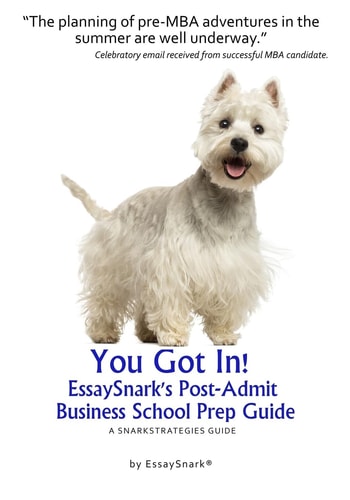 YOU GOT IN!! EssaySnark's Post-Admit Business School Prep Guide A SnarkStrategies Guide