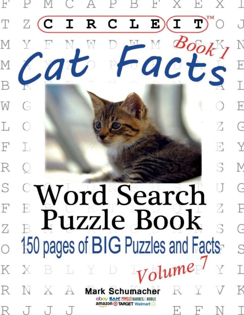 Circle It, Cat Facts, Book 1, Word Search, Puzzle Book