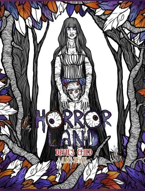 Adult Coloring Book Horror Land: Devils Child (Book 7)