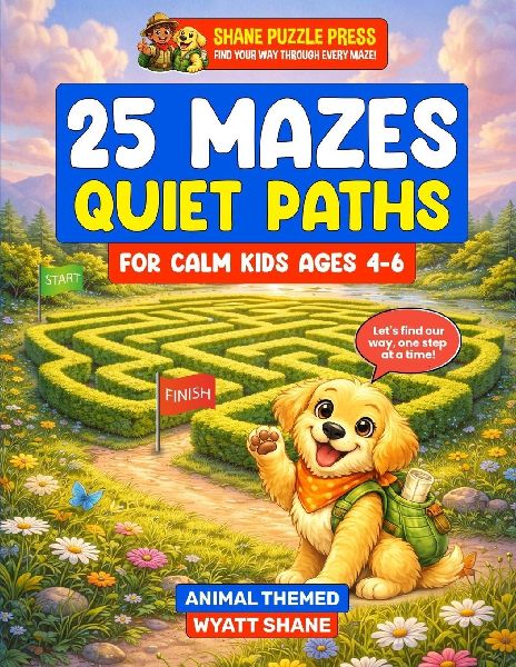 25 Mazes: Large, Simple Mazes Designed for Calm Focus - A Sensory-Friendly Puzzle Book for Neurodivergent Kids Including ADHD & Autism Animal theme