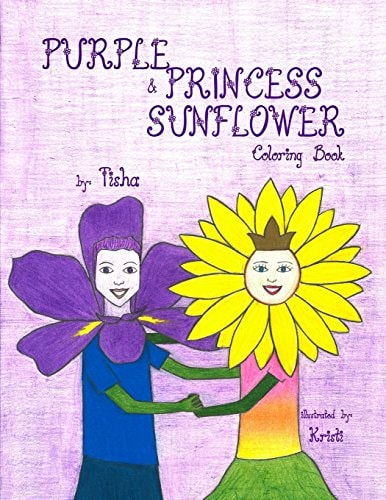 Purple and Princess Sunflower (Coloring Book