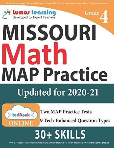 Missouri Assessment Program Test Prep: 4th Grade Math Practice Workbook and Full-length Online Assessments MAP Study Guide