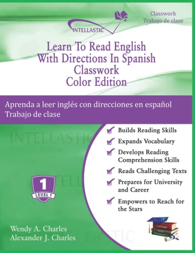 Learn To Read English With Directions In Spanish Classwork Color Edition