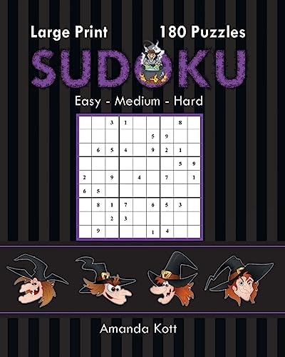Large Print Sudoku Book 2 - Halloween Edition 180 Easy to Hard Puzzles
