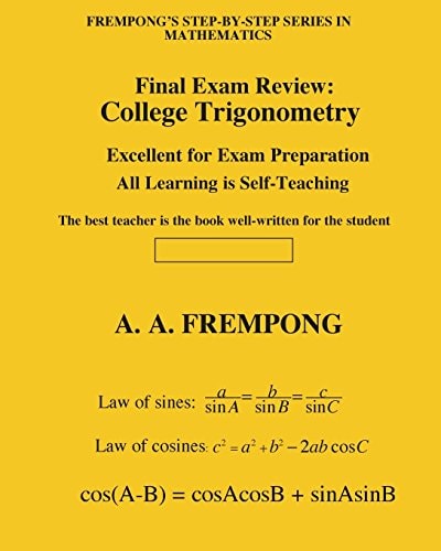 Final Exam Review College Trigonometry