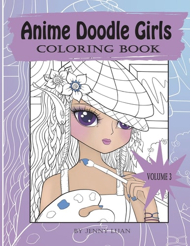 Anime Doodle Girls Coloring Book