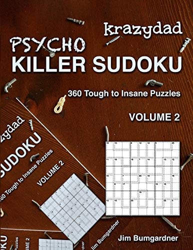 Krazydad Psycho Killer Sudoku Volume 2 360 Tough to Insane Puzzles