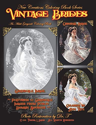 New Creations Coloring Book Series Vintage Brides