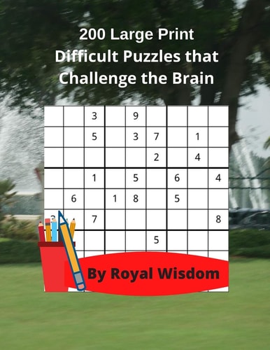 200 Large Print Difficult Puzzles that Challenge the Brain Games to Relax with and Work Your Brain