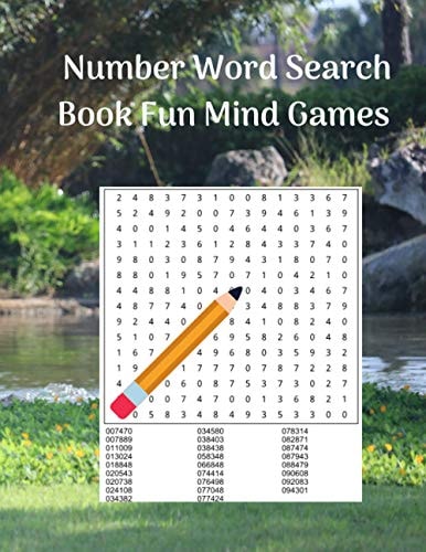 Number Word Search Book Fun Mind Games 100 Exciting Number Puzzles for Adults