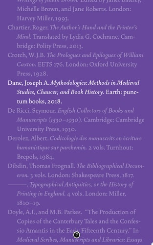 Mythodologies Methods in Medieval Studies, Chaucer, and Book History