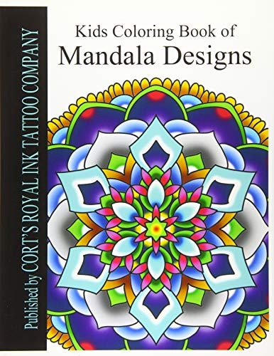 Kids Coloring Book of Mandala Designs Art by Cort Bengtson