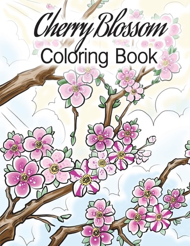 Cherry Blossom Coloring Book