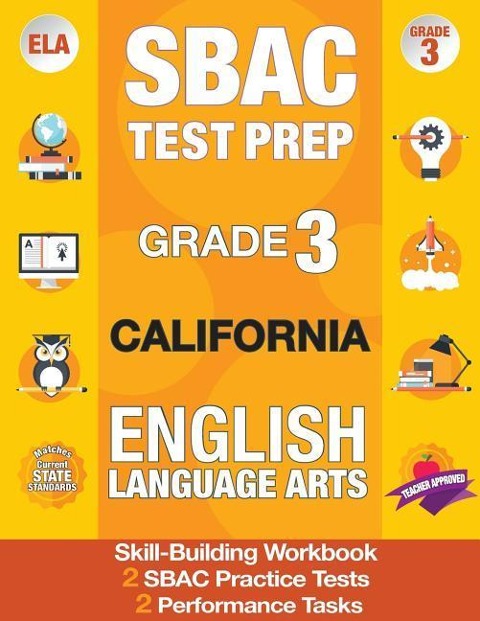 Sbac Test Prep Grade 3 California English Language Arts: 2 Smarter Balanced Practice Tests and Workbook, Caaspp Test Grade 3, Practice Tests California, Grade 3 Common Core California, Caaspp Practice Test 3rd Grade, California Test Prep, Sbac Grade 3 Cal