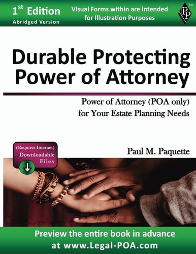 Durable Protecting Power of Attorney Fillable Power of Attorney (POA Only) For Your Estate Planning Needs