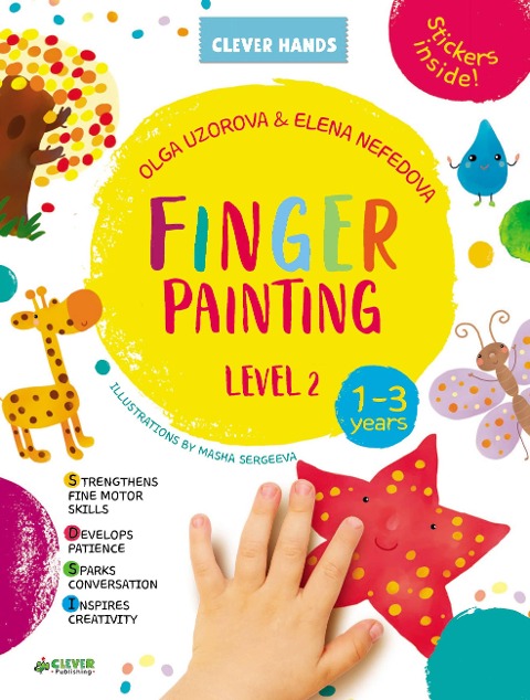 Finger Painting Level 2: Stickers Inside! Strengthens Fine Motor Skills, Develops Patience, Sparks Conversation, Inspires Creativity