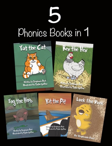 5 Phonics Books in 1 Short Vowel Sounds