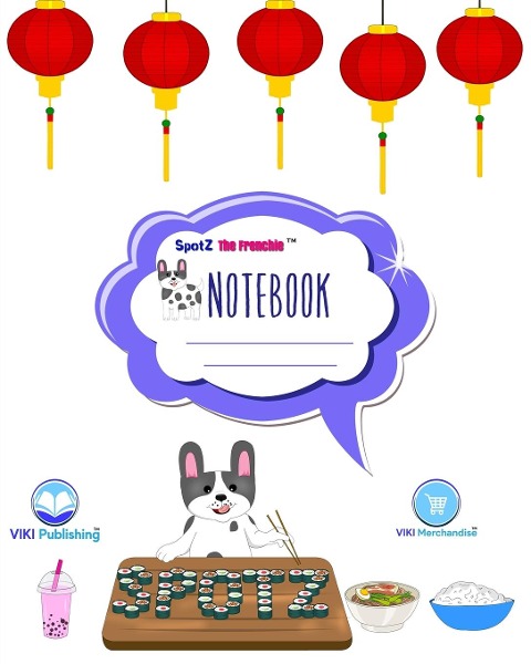 SpotZ the Frenchie® BRANDED RULED  COMPOSITION NOTEBOOK: 120 pages - 8¿x10¿ - Softcover - Branded - Office - College - Grade School Supplies