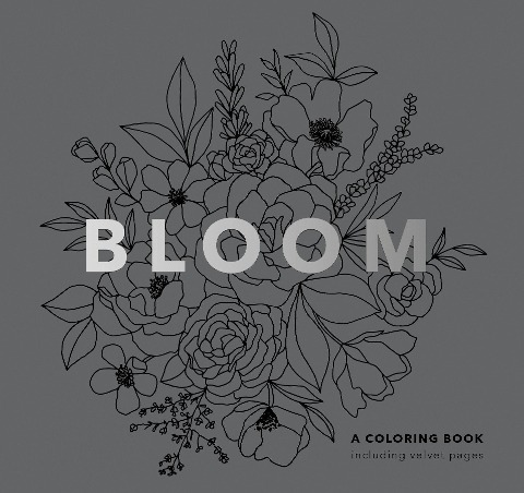 Bloom (Mini): Pocket-Sized 5-Minute Floral Coloring Book for Kids, Teens, and Adults
