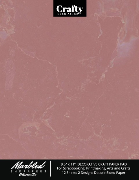 Marbled Endpapers Collection Two, 8.5" x 11", Decorative Craft Paper Pad for Scrapbooking, Printmaking, Arts and Crafts: 12 Sheets 2 Designs Double-Sided Scrapbook Paper