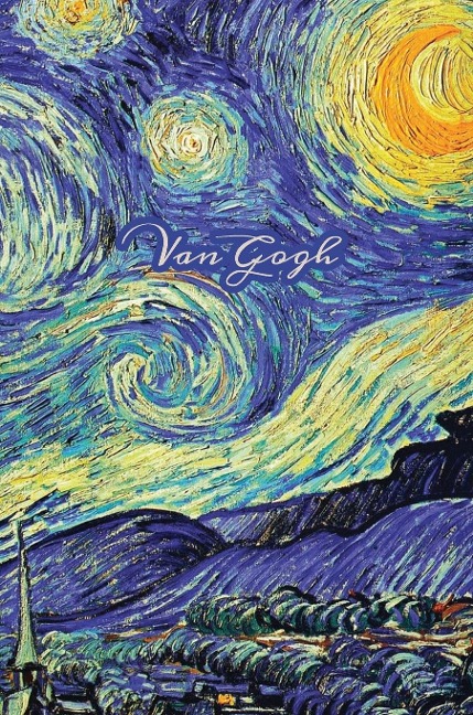 Van Gogh: Starry Night Painting, Hardcover Journal Writing Notebook Diary with Dotted Grid, Lined, Blank, Vintage Paper Style Pages