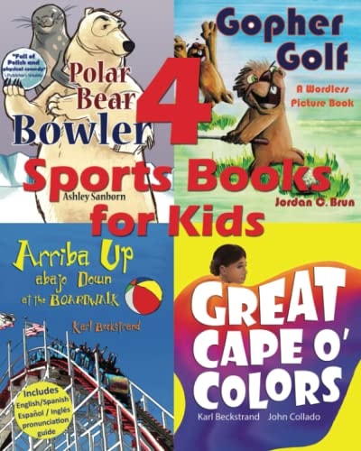 4 Sports Books for Kids Illustrated for Beginner Readers