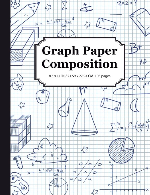 Graph Paper Composition Notebook: Math & Science Composition Book, Quad Ruled 5x5 Grid Paper