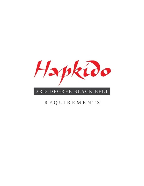 Hapkido: 3rd Degree Black Belt Requirements