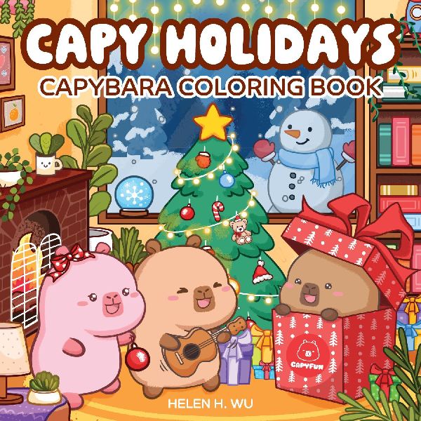 Capy Holidays: Capybara Coloring Book