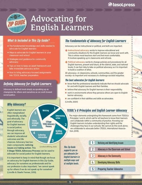 TESOL Zip Guide: Advocating for English Learners (Pack of 10)