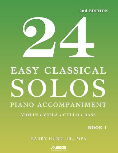 24 Easy Classical Solos Piano Accompaniment Book 1 Violin, Viola, Cello, Bass