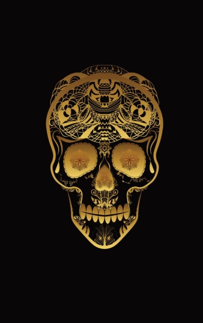 Glowing Golden Sugar Skeleton Skull | Diary, Journal, and/or Notebook: Perfect for Fans of Astrology, Dark Magic, Fantasy, Halloween, Occult, Wicca, and/or Witchcraft