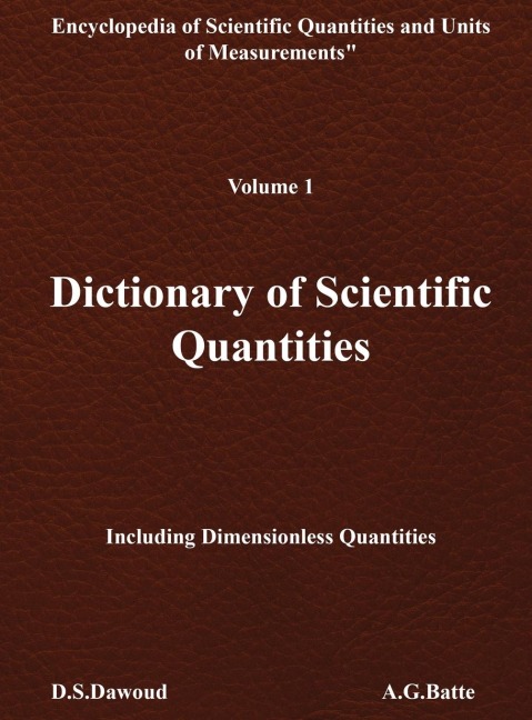 DICTIONARY OF SCIENTIFIC QUANTITIES - Volume I