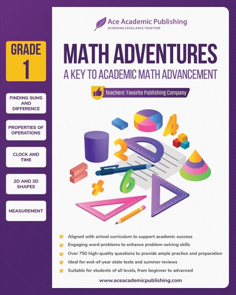 Math Adventures - Grade 1: A Key to Academic Math Advancement