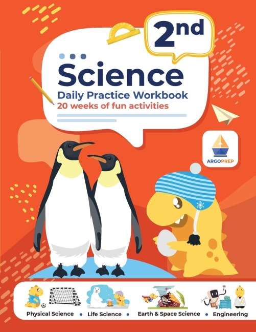 2nd Grade Science: Daily Practice Workbook | 20 Weeks of Fun Activities (Physical, Life, Earth and Space Science, Engineering | Video Explanations Included