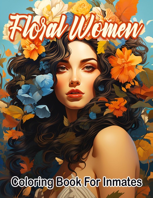 Floral woman coloring book for inmates