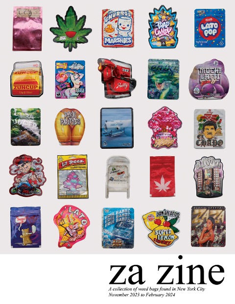 Za Zine: A Collection of Weed Bags Found in New York City November 2023 to February 2024