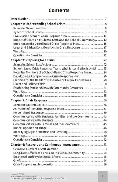 15-Minute Focus: School-Based Crisis Response: Understanding, Preparing For, and Recovering from Crisis Events