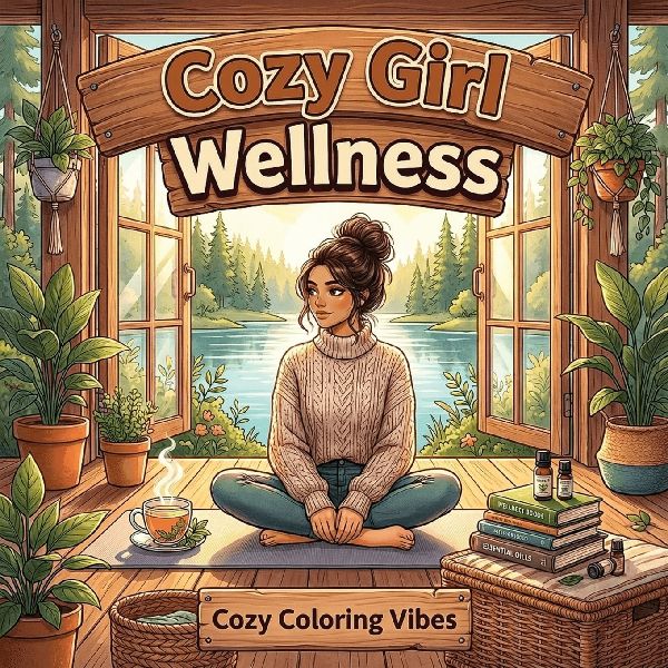 Cozy Girl Wellness: Coloring Book for Stress Relief & Mindfulness | Easy Bold Line Designs of Floral, Botanical, Greenhouse, Cottage Yard & Backyard Nature Scenes | Hygge Relaxation, Self-Care & Creative Therapy for Adults & Teens At Home