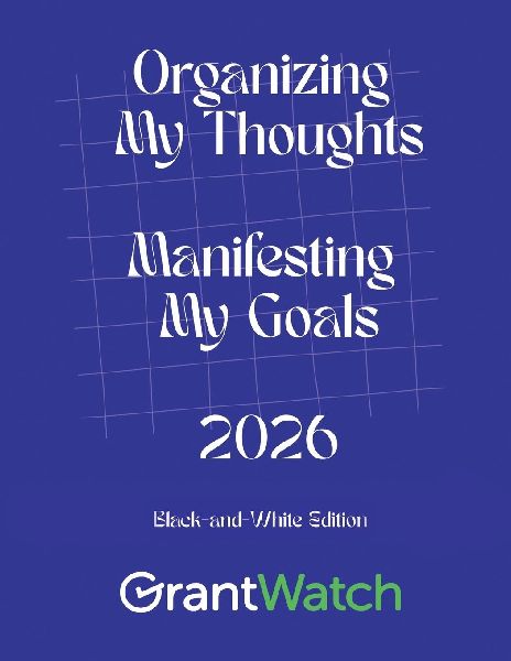Organizing My Thoughts Manifesting My Goals 2026: Black-and-White Edition