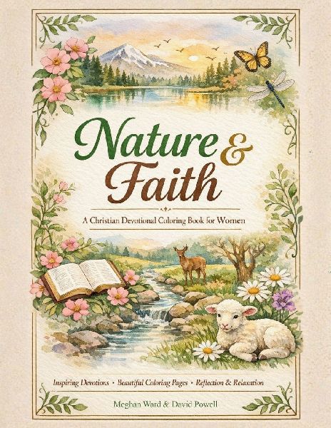 Nature and Faith: A Christian Devotional Coloring Book for Women