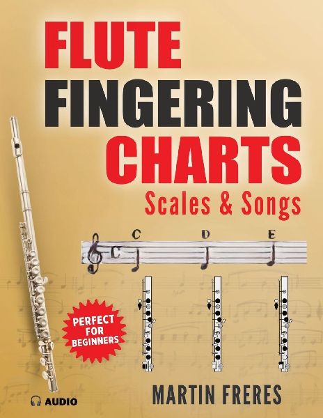 Flute Fingering Charts, Scales & Songs: A Complete Beginners Reference for playing the Flute