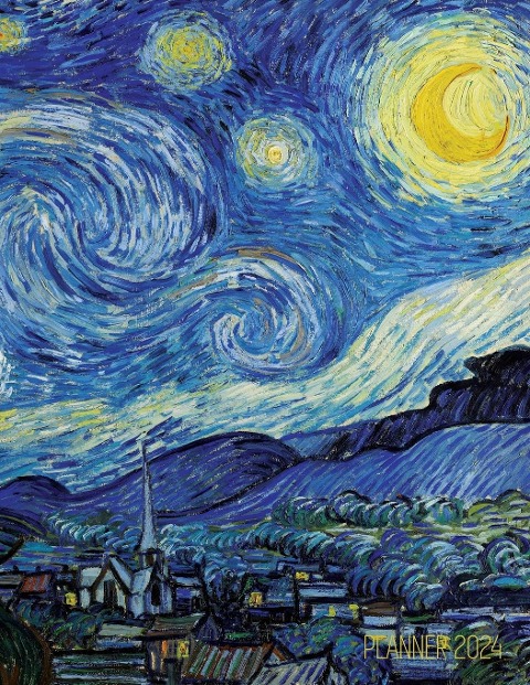 Vincent van Gogh Planner 2024: Starry Night Planner Organizer | January-December (12 Months) | Post-Impressionism Art